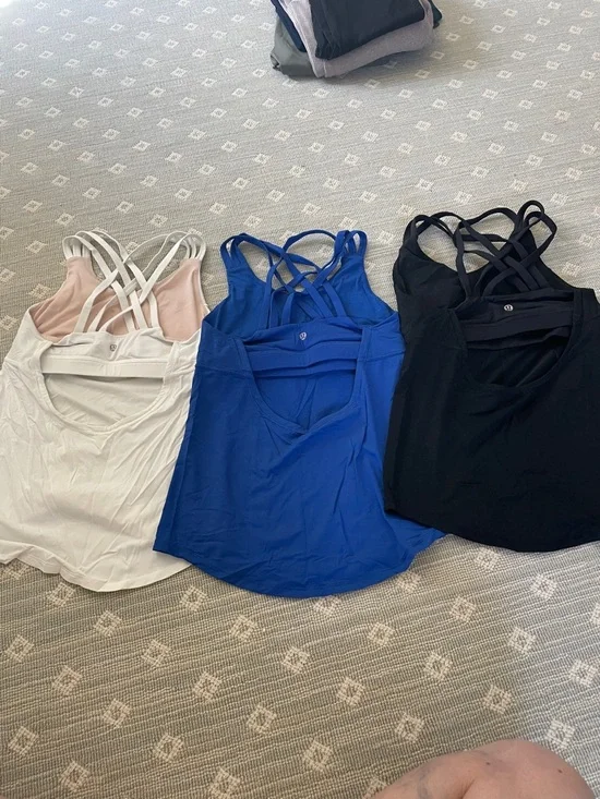 Three Lululemon Beat The Heat Tank Tops - Picture 4 of 5